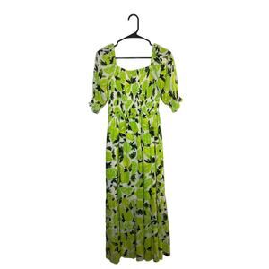 Steve Madden Neon Lime Challis Midi Dress